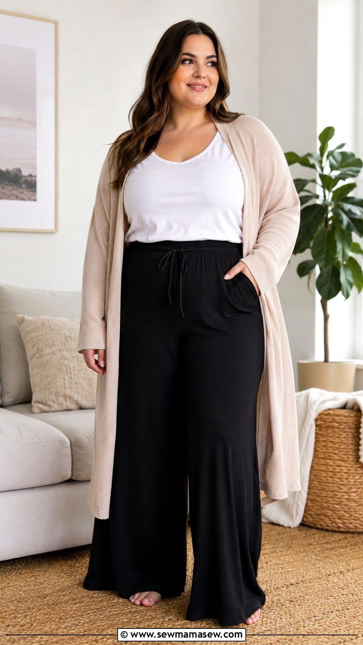 Tunic Top with Leggings and Slip On Sneakers - 25 Plus size nursing outfit ideas