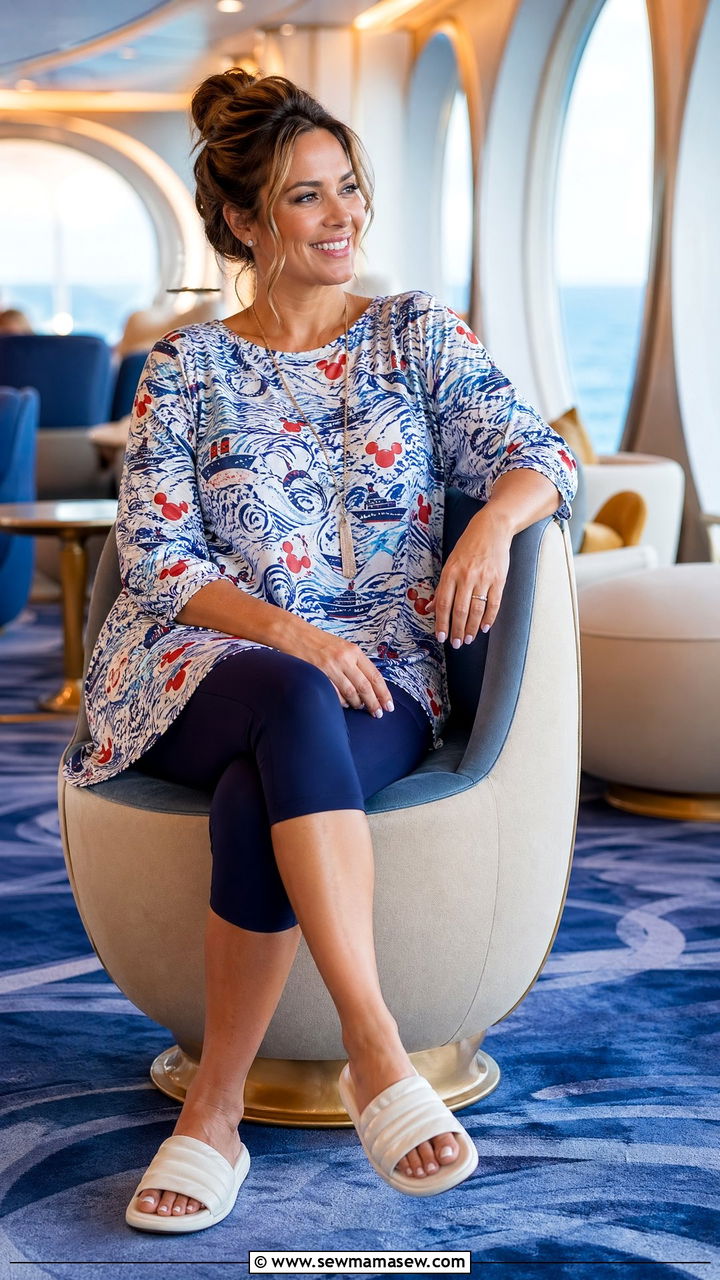 Tunic and Capri Leggings for Disney Cruise Onboard Activities - 35 Disney cruise outfit ideas