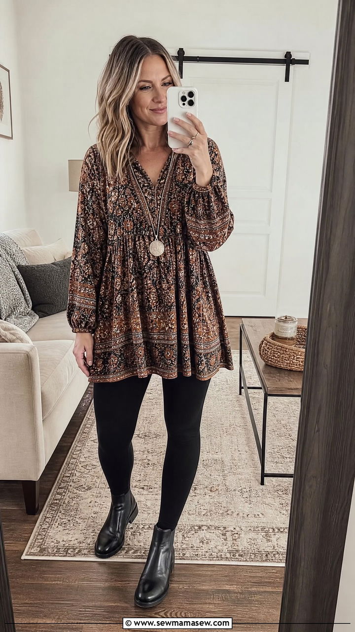 Tunic and leggings outfit - 25 casual birthday outfits