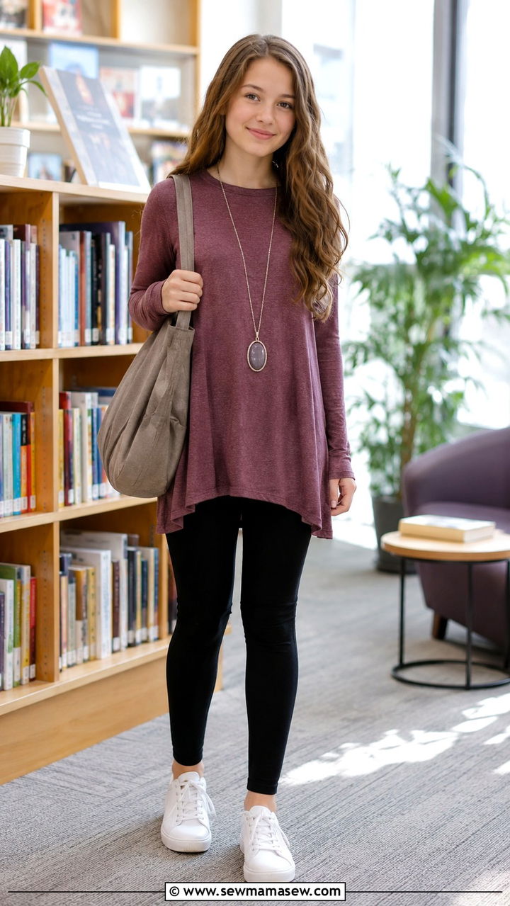 Tunic and leggings outfit - 30 Spring outfits for high school
