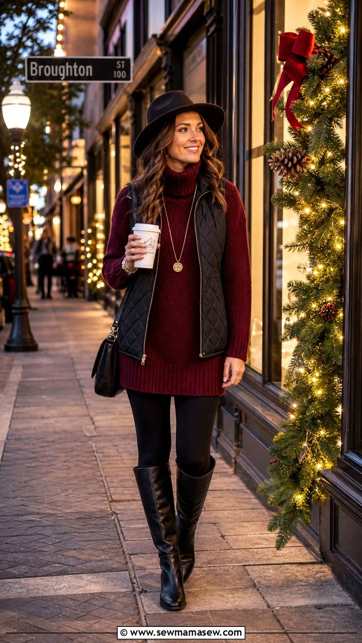 Tunic sweater and leggings Savannah winter outfit - 40 What to wear in Savannah