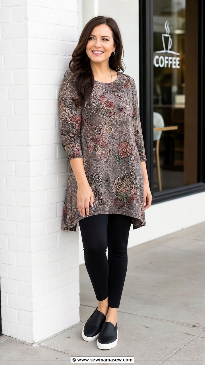 Tunic with leggings - 30 Elevated casual outfit ideas for women over 50