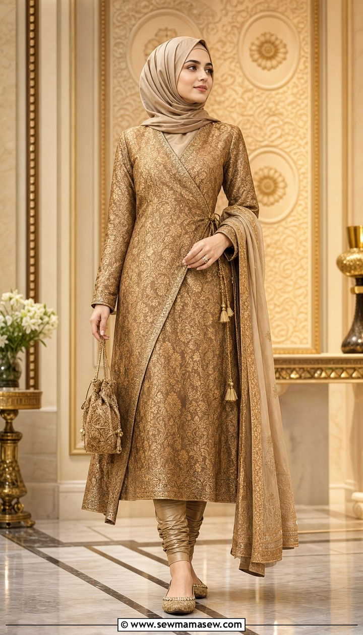 Turkish Angrakha Suit With churidar - 25 Eid outfit ideas Turkish