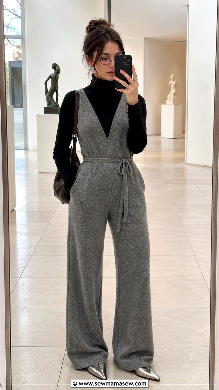 Turtleneck And Jumpsuit Outfit - 20 poetcore outfits 2026
