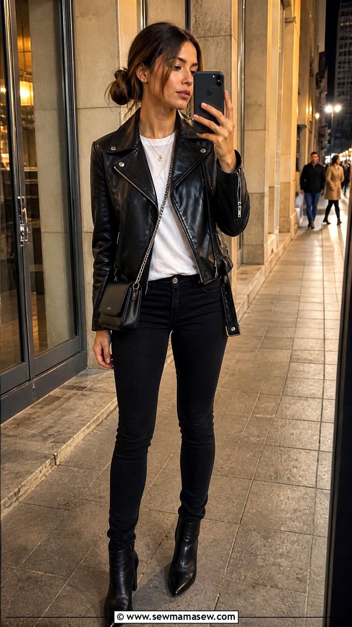 Turtleneck With High Waisted Wide Leg Trousers And Loafers - 40 Timeless outfit ideas