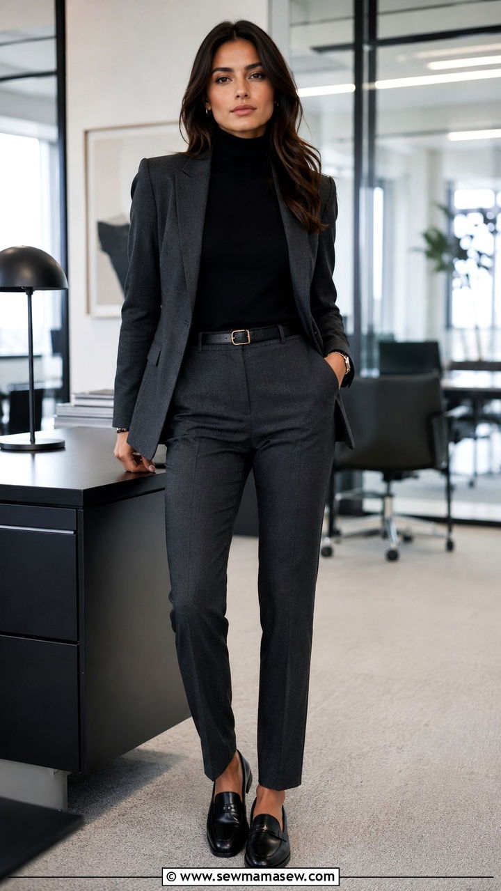 Turtleneck with a suit and loafers - 30 How to style a turtleneck