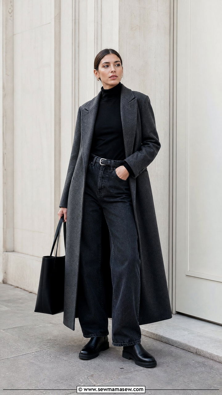 Turtleneck with baggy jeans and Chelsea boots - 25 How to style baggy jeans