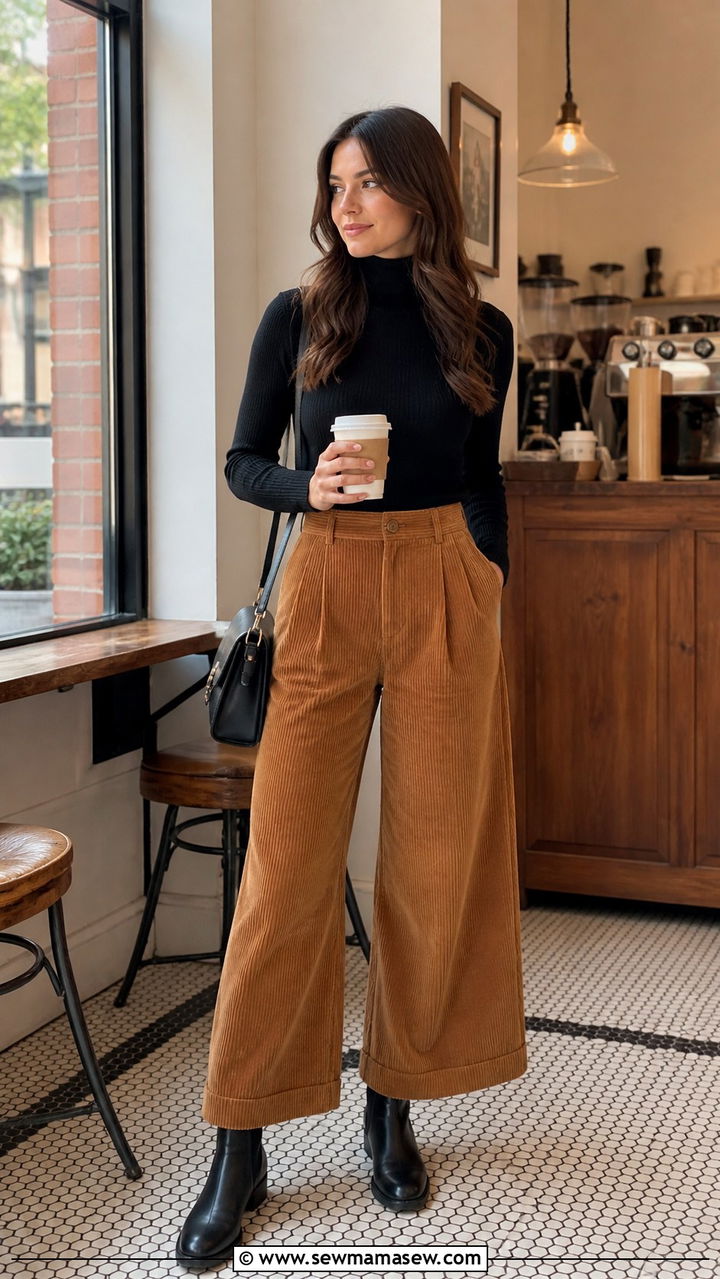 Turtleneck with corduroy pants and Chelsea boots - 40 What to wear in Boston