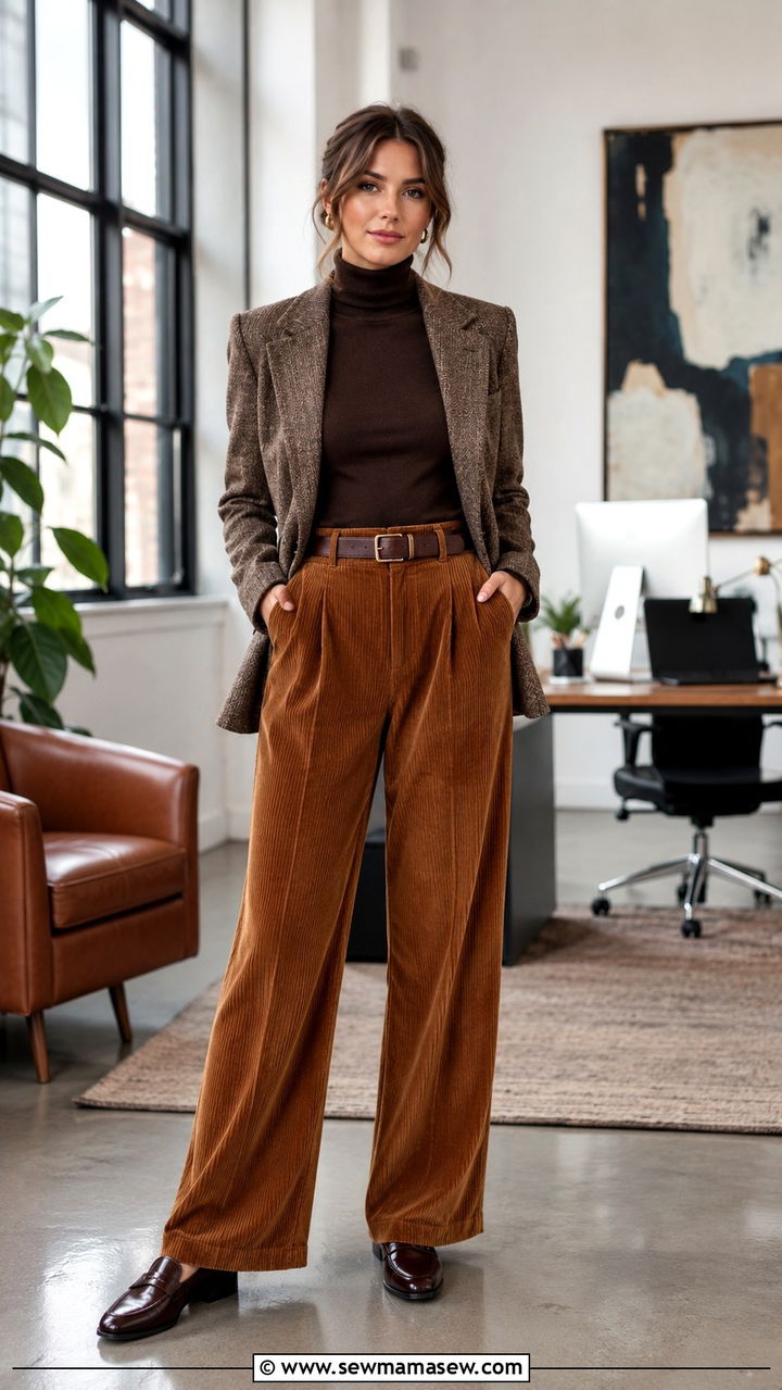 Tweed Blazer With Corduroy Trousers And Loafers - 20 Eclectic grandpa outfit ideas for work