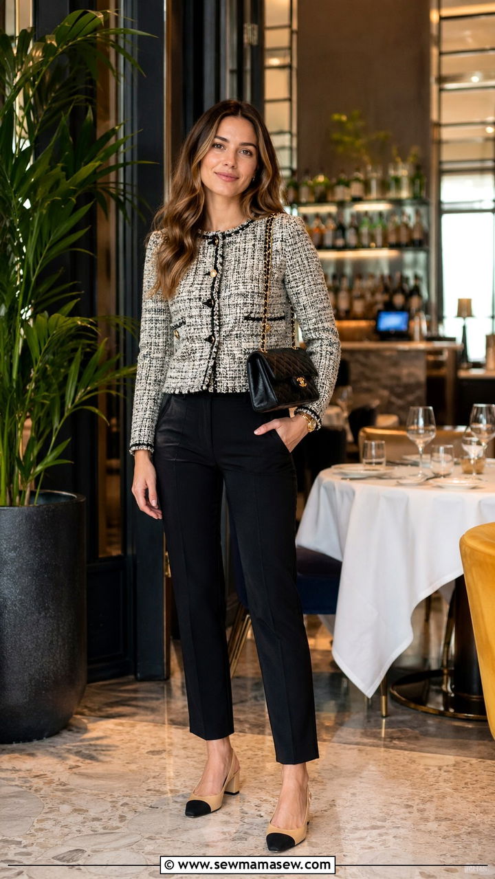 Tweed Jacket with Cigarette Trousers Milan - 40 What to wear in Milan