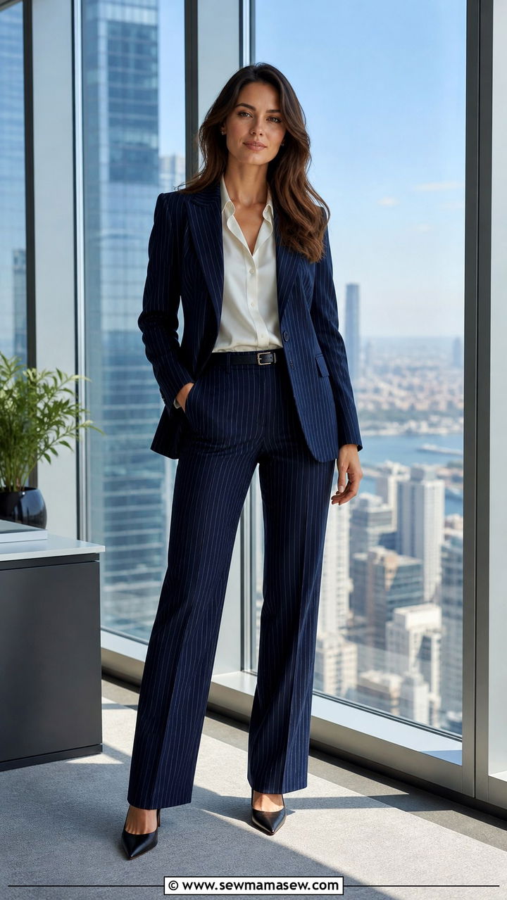 Tweed jacket with black trousers - 40 Business professional outfit ideas