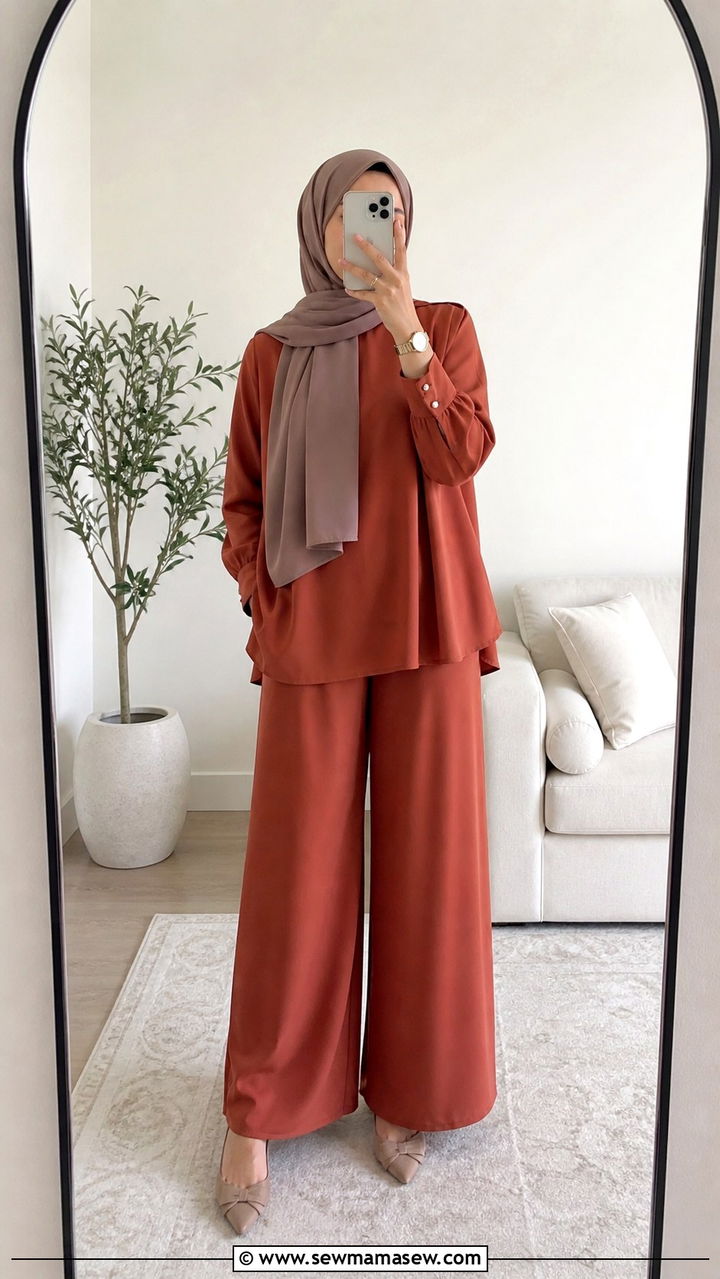 Two Piece Coordinated Set For Ramadan - 40 Ramadan outfit ideas