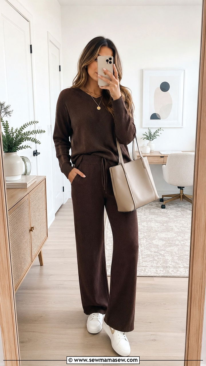 Two Piece Knit Co Ord Set - 25 Monday work outfit ideas