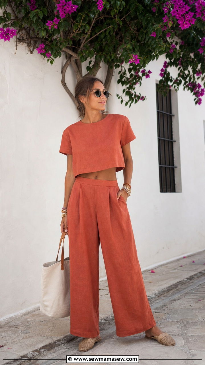 Two Piece Matching Set for Antalya Holiday - 20 Antalya outfit ideas