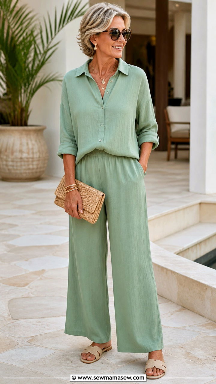 Two Piece Matching Set for Women Over 50 - 40 Outfit ideas for women over 50
