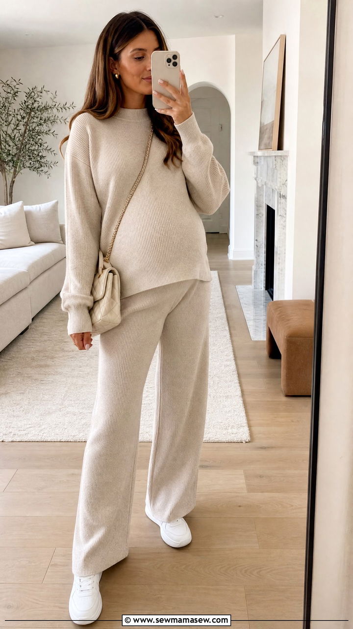 Two Piece Maternity Lounge Set - 25 casual outfits for pregnant women