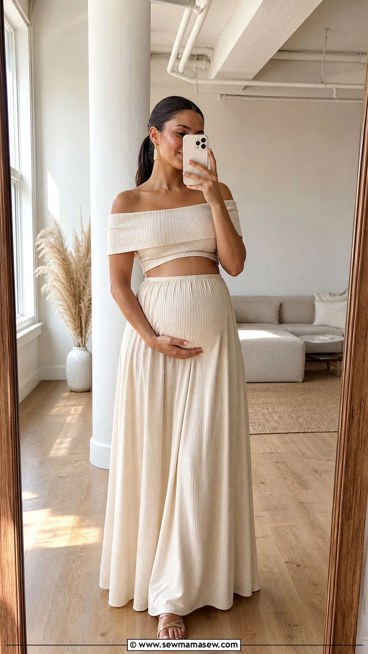 Two Piece Maternity Photoshoot Outfit - 25 Maternity photo outfit ideas 2026