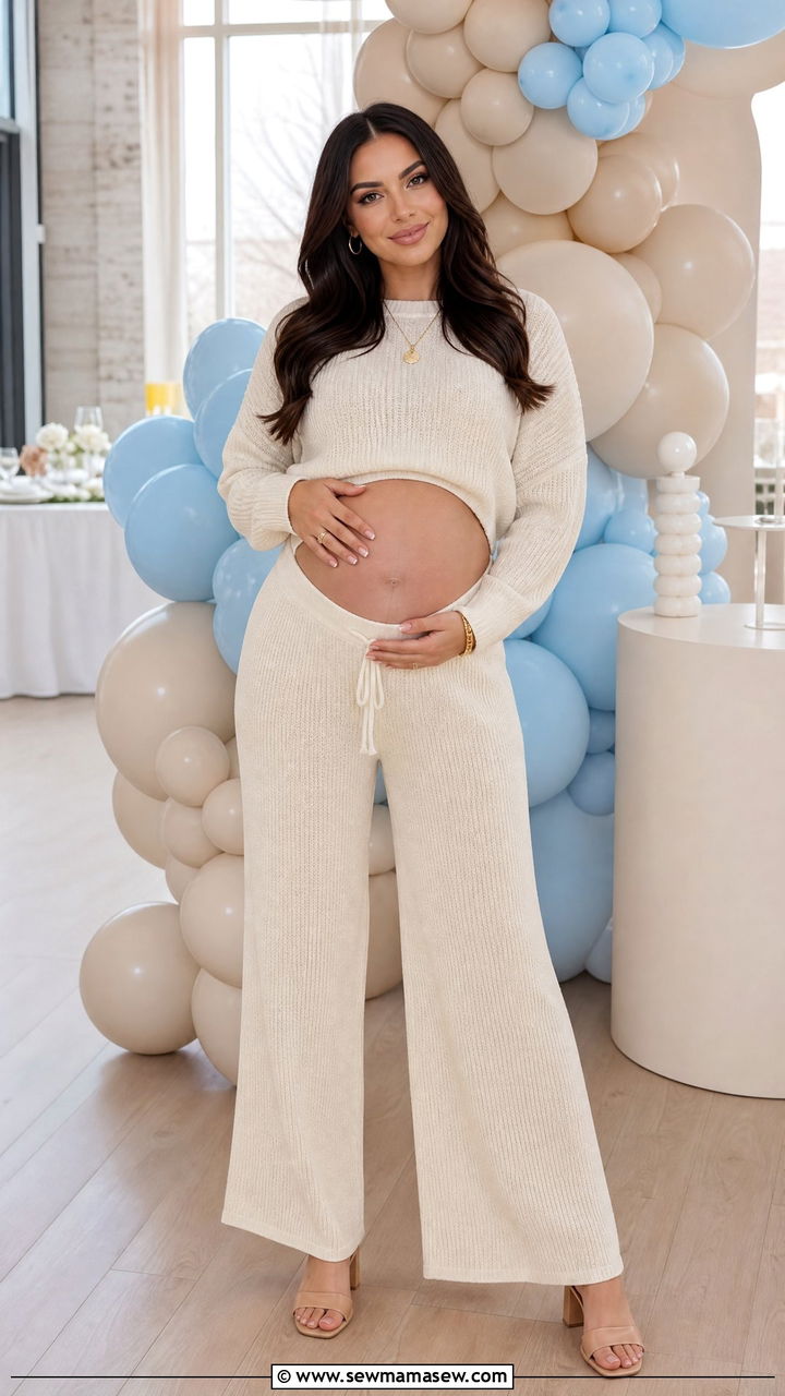 Two Piece Maternity Set for Gender Reveal - 25 Maternity outfit ideas for gender reveal