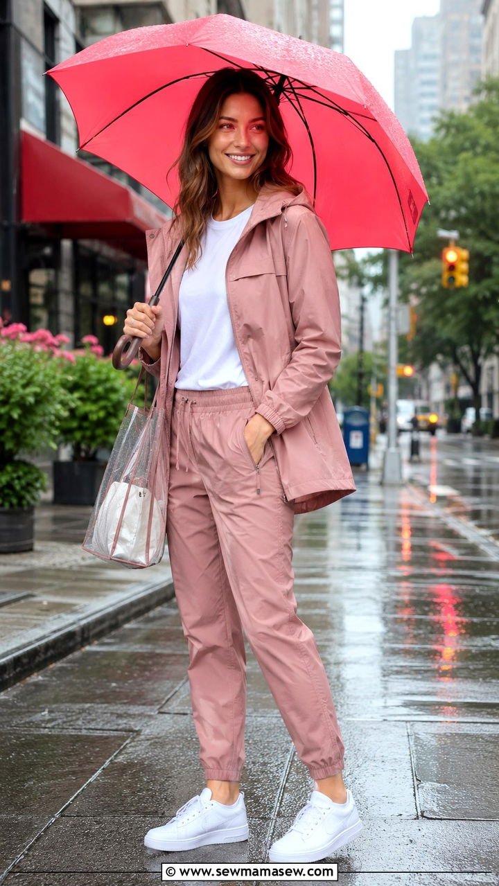 Two Piece Nylon Waterproof Set - 30 Rainy vacation outfit ideas