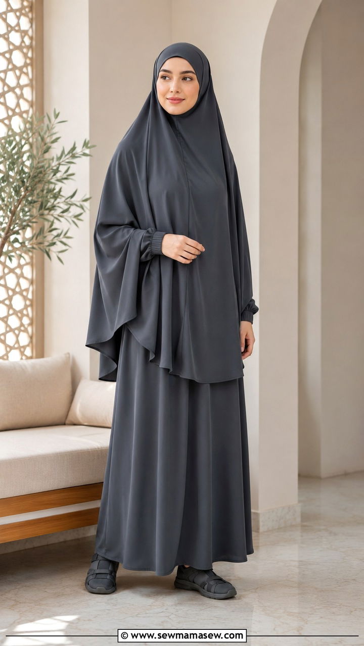 Two Piece Prayer Set With Elastic Skirt - 20 Modest outfit ideas for Hajj