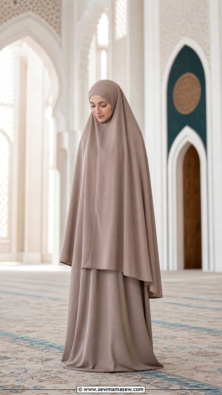 Two Piece Prayer Set With Khimar - 20 Modest outfit ideas for mosque