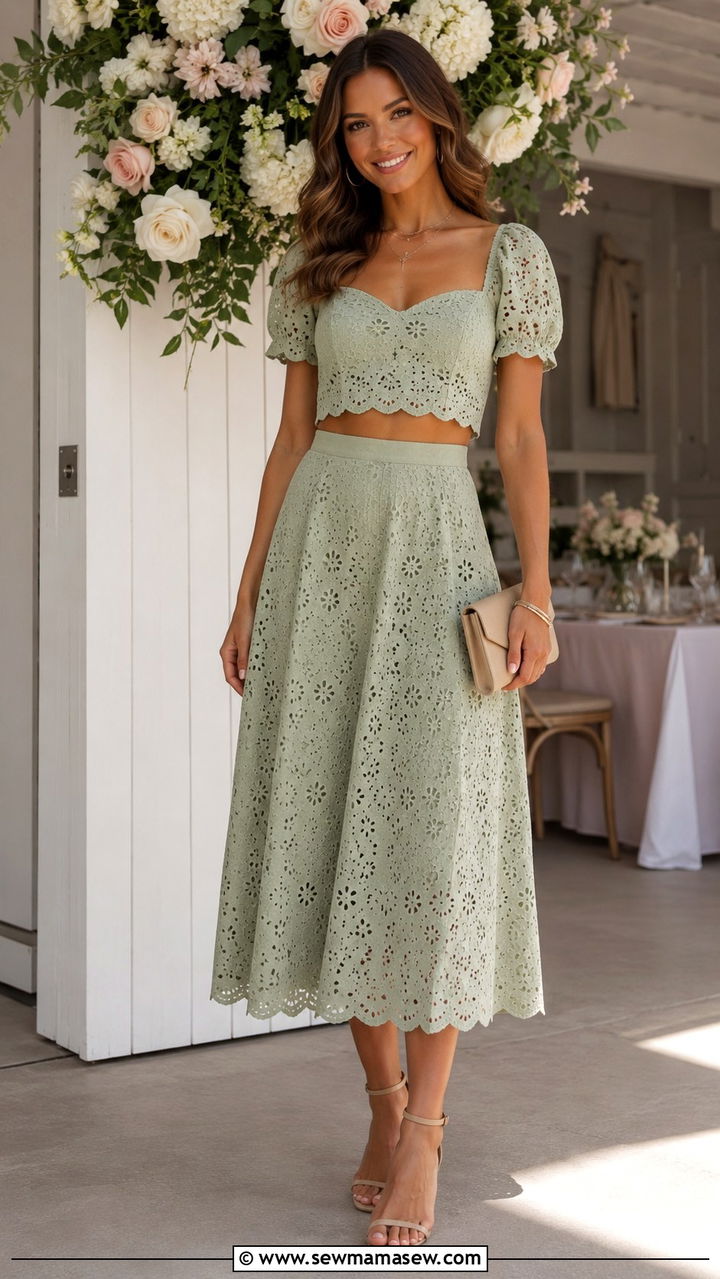 Two Piece Set For Bridal Shower Celebration - 30 classy bridal shower outfit ideas