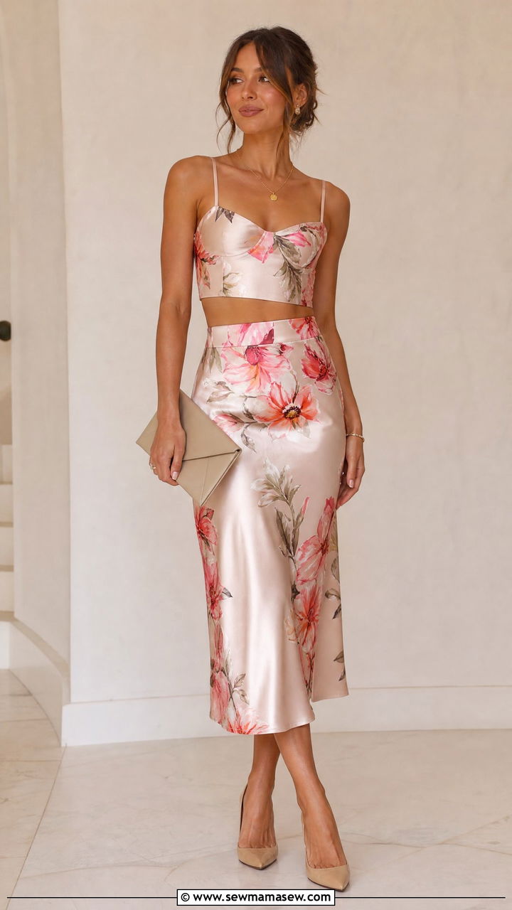 Two Piece Set Summer Wedding Guest Outfit - 30 classy summer wedding guest outfit ideas