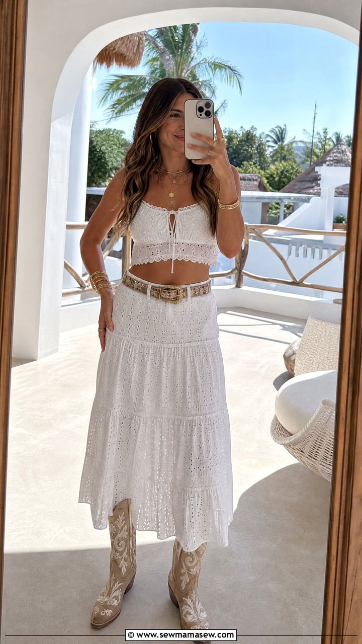 Two Piece Set with Cowboy Boots - 25 Western outfits 2026