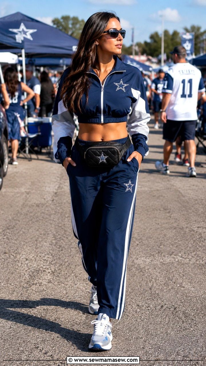 Two Piece Sporty Set Outfit - 30 NFL game outfit ideas