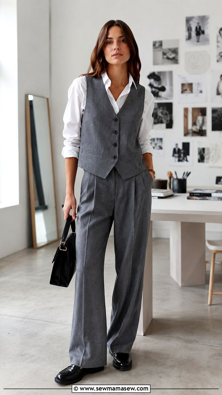 Two Piece Vest And Trousers Set - 20 elegant outfits to copy