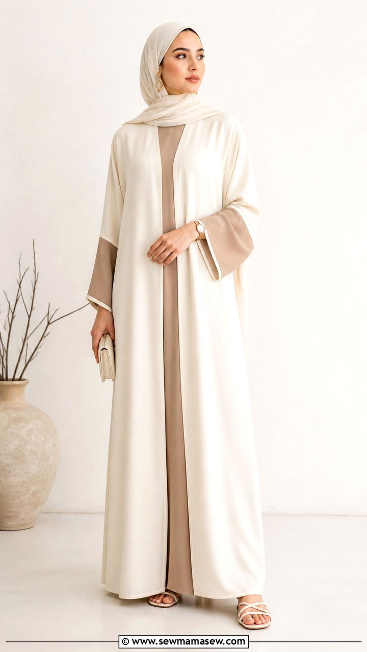 Two Tone Abaya Ramadan Outfit Minimal - 40 Ramadan outfit ideas