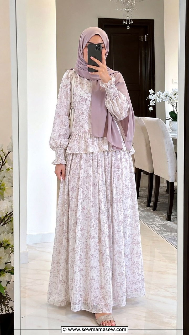 Two piece modest skirt set - 30 Modest outfit ideas for Ramadan