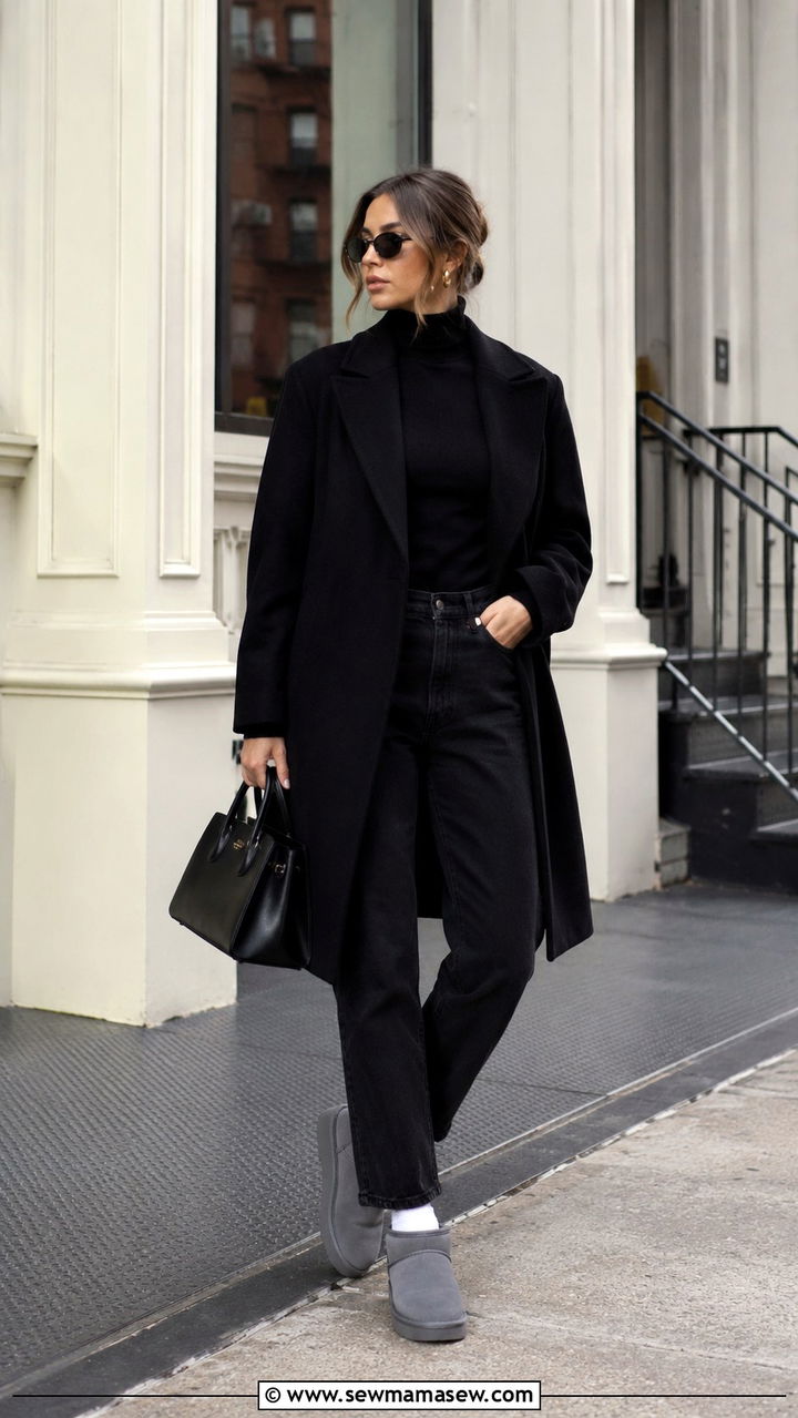 Ugg Ultra Mini with All Black Outfit - 20 Uggs ultra mini outfit ideas