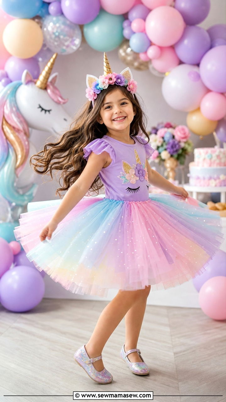 Unicorn birthday outfit for a girl - 35 Birthday outfit ideas for kids