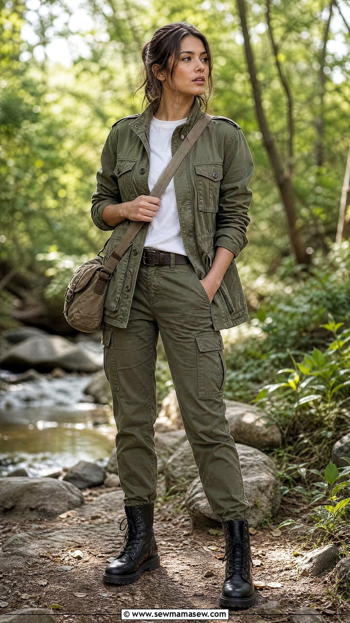 Utility Jacket And Cargo Pants With Combat Boots - 35 jacket outfits