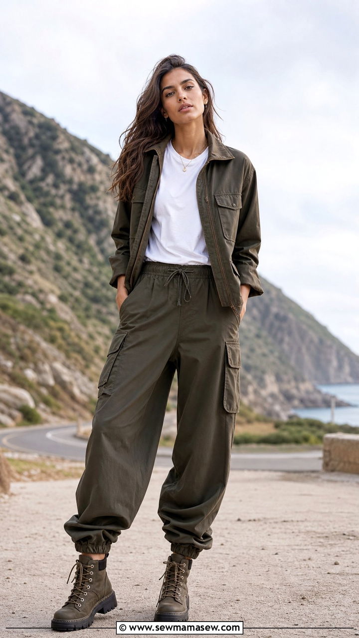Utility Jacket With Cargo Balloon Pants Outfit - 35 balloon pants outfits ideas