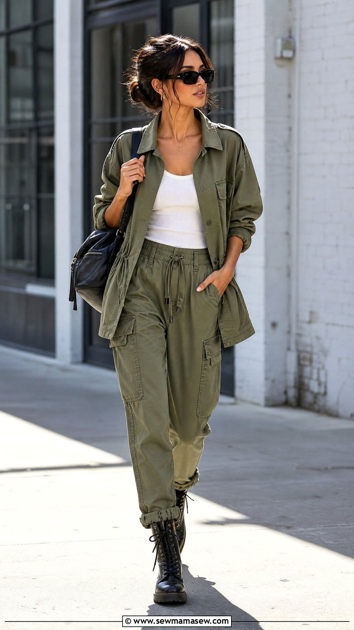 Utility Jacket With Cargo Pants Outfit - 25 jacket outfits inspo