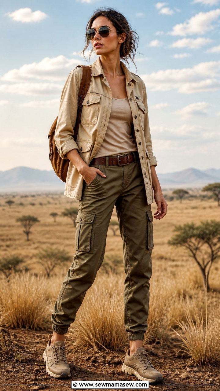 Utility Jacket With Cargo Pants Safari Outfit - 40 Safari outfit ideas