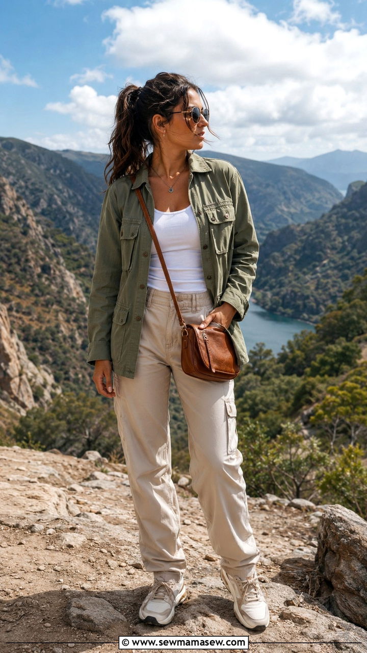 Utility Jacket and Cargo Pants Outfit - 30 spring outfit ideas aesthetic