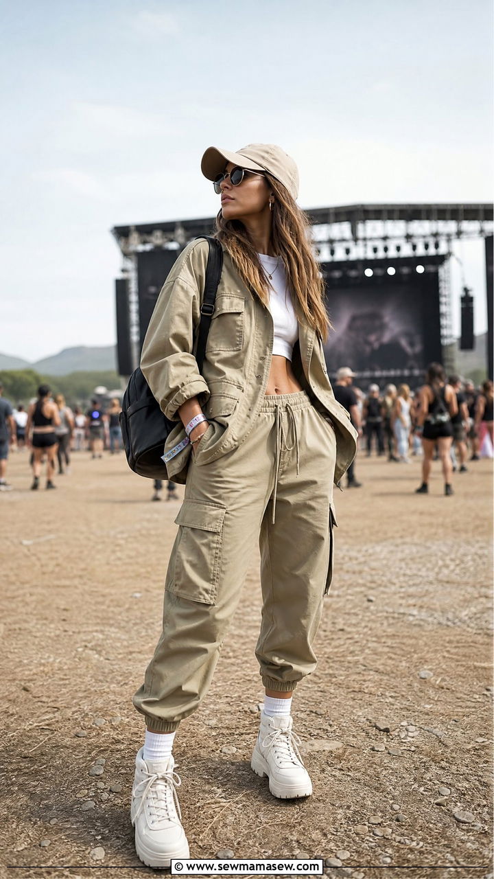 Utility Jacket and Jogger Coord Set for Concert - 30 Coord set outfit ideas for concert