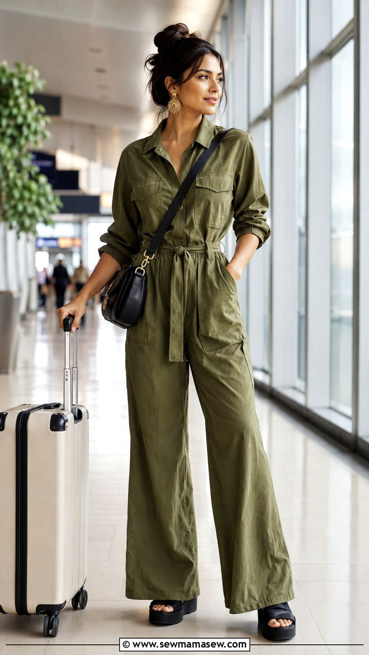 Utility Jumpsuit With Platform Sandals - 25 2026 fashion trends women ideas