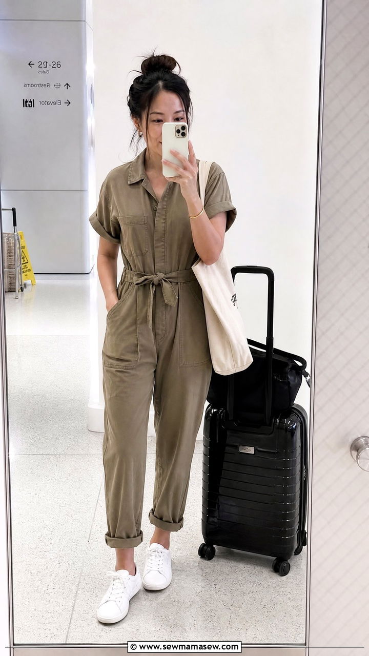Utility Jumpsuit With White Sneakers Petite - 25 Petite outfit ideas summer 2026