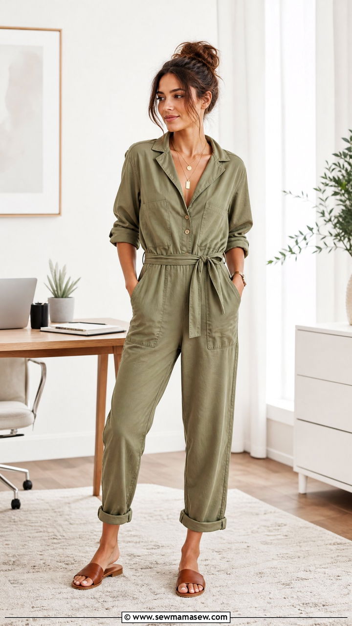 Utility Jumpsuit Work From Home Outfit - 25 Home office outfit ideas