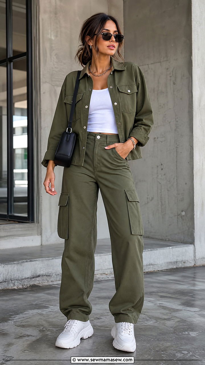Utility Matching Set for Casual Date - 30 Matching set outfit ideas for date casual