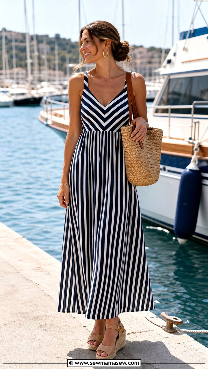 Utility Shirt Dress Outfit With Flat Leather Sandals - 40 classy vacation outfits