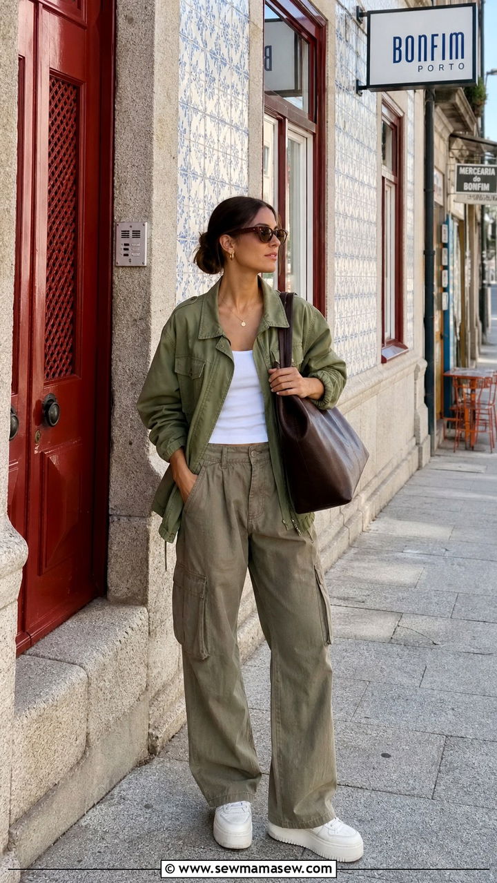 Utility jacket and cargo pants Porto - 40 What to wear in Porto