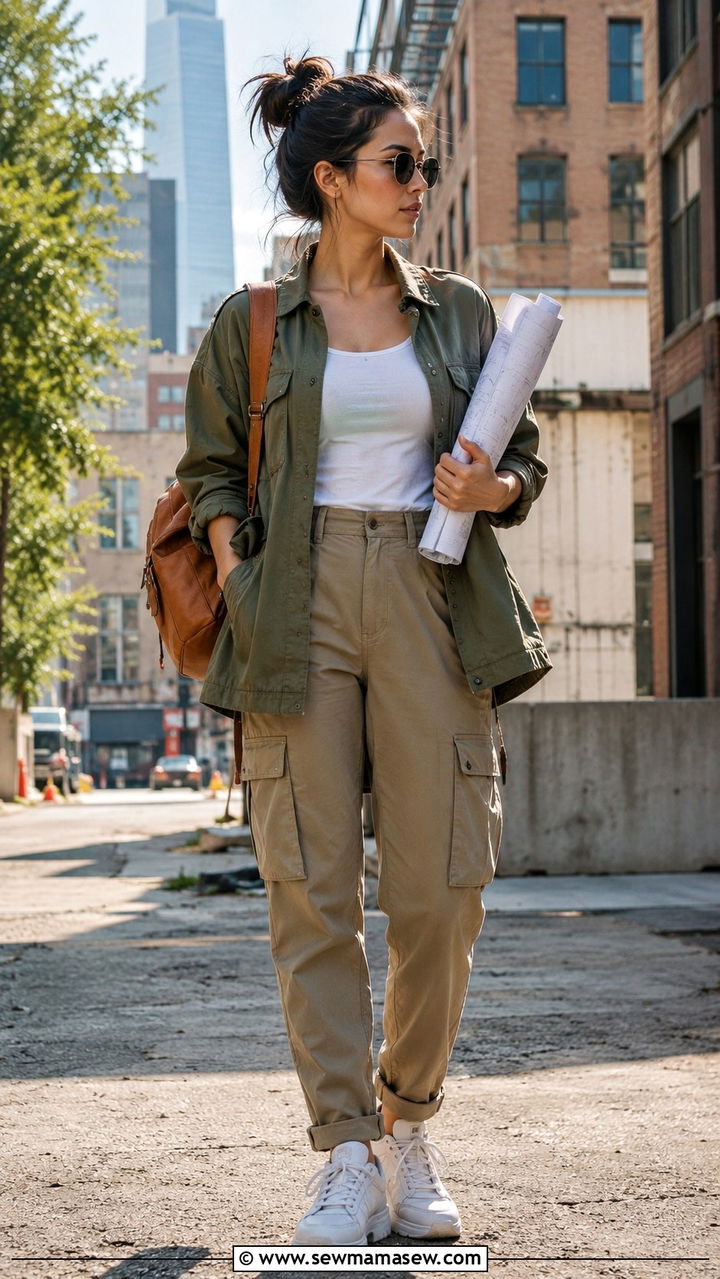 Utility jacket and cargo trousers outfit - 25 Urban planner outfit ideas