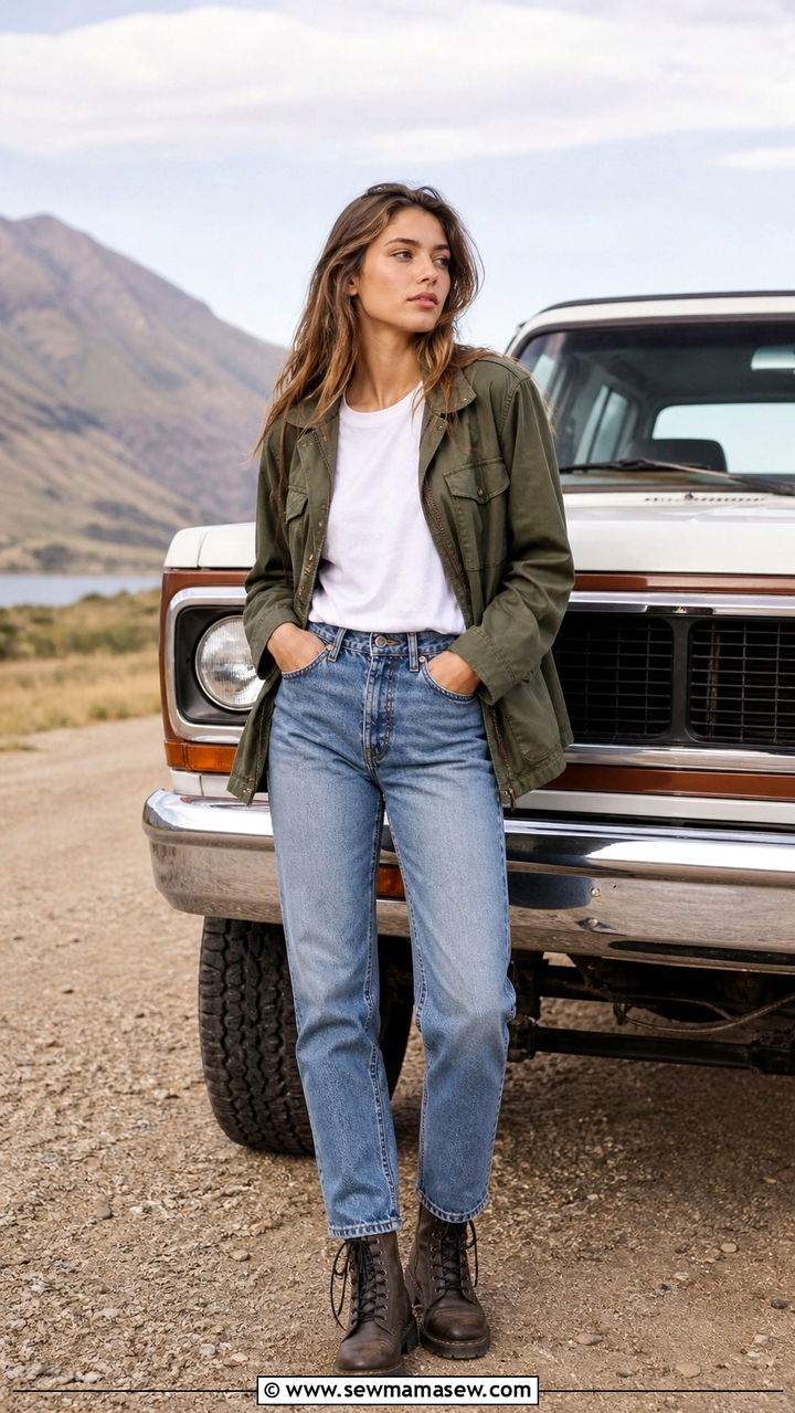 Utility jacket with combat boots outfit - 40 Combat boots outfit ideas