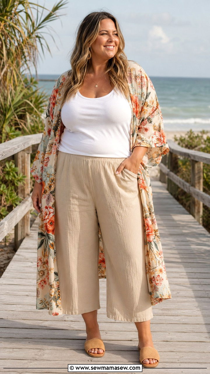 V Neck T Shirt With A Denim Jacket And A Line Mini Skirt - 25 Outfit ideas for apple shape plus size