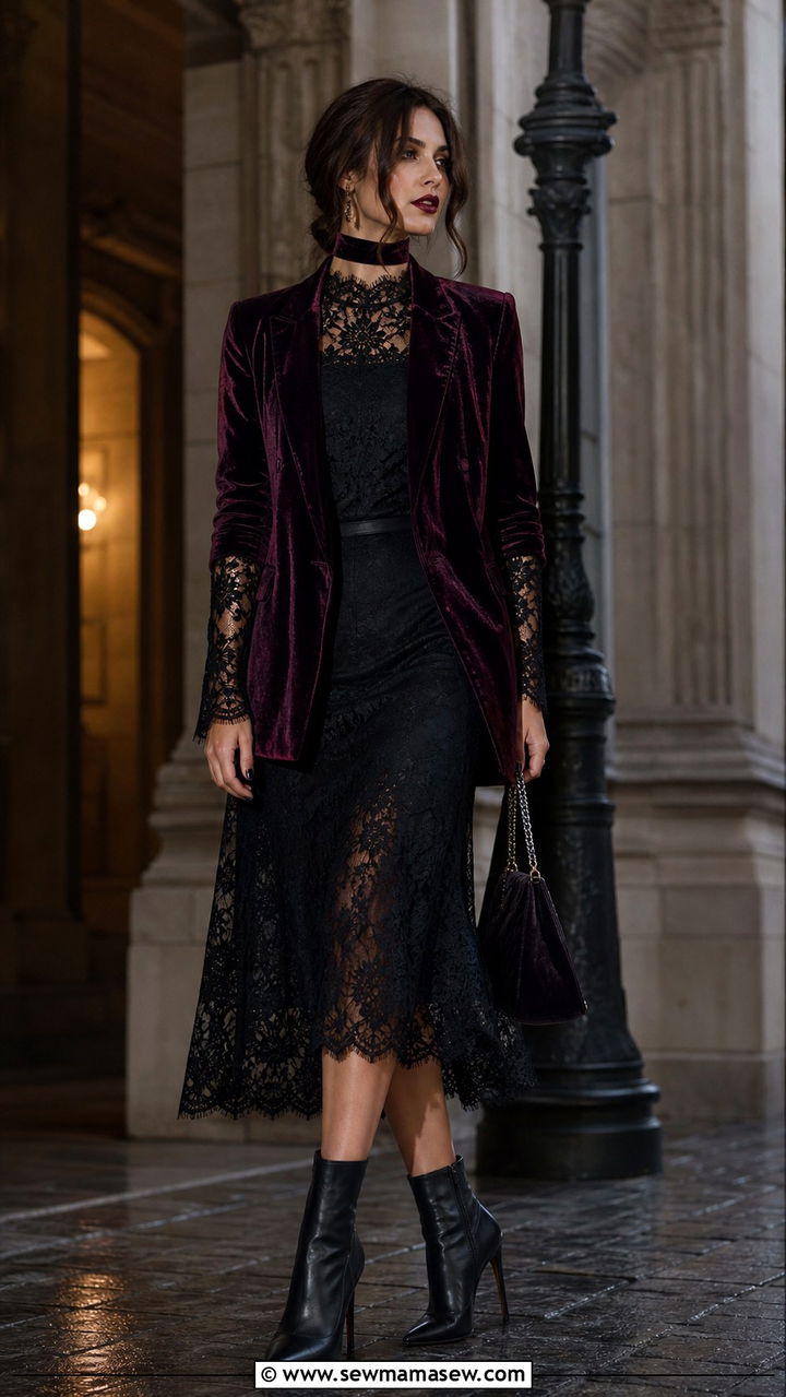 Vamp Romantic Gothic Lace Dress Outfit - 20 2026 fashion trends women Pinterest
